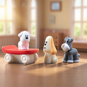 Statuette <span class=keywords><strong>di</strong></span> <span class=keywords><strong>Cani</strong></span> in Miniatura Dipinte a Mano in Resina, Realistiche Figurine <span class=keywords><strong>di</strong></span> Animali per Decorazioni Torte, Giardini Fatati e Casa - Product Image 4