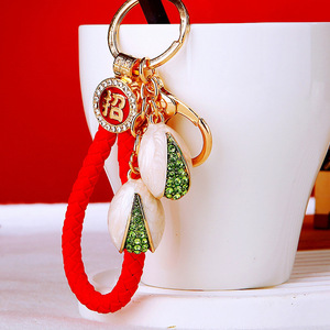 Llavero de lujo con diamantes, llavero de <span class=keywords><strong>comida</strong></span>, llavero de pistacho realista con incrustaciones de diamantes de imitación, accesorios, dijes para bolso, colgante, regalo para mujer - Product Image 4