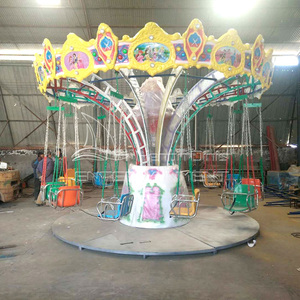 Bon marché 12 places simples mini enfants chaise volante parc d'attractions installations de jeu rotatif centre commercial petite chaise volante Lotus - Product Image 4