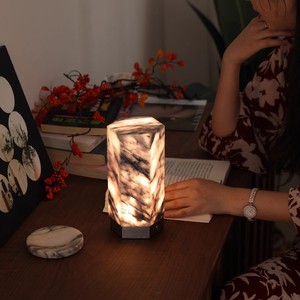 Lampe de table en marbre à commande tactile E27 LED, protection des yeux, pour salon, chambre à coucher, bar - Product Image 2