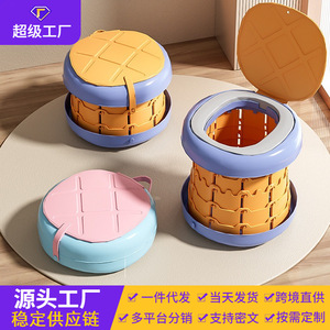 Pot de toilette pliable pour enfants, toilettes portables d'extérieur pour les voyages et les sorties, 2-4 ans, matériau PP, conception multifonctionnelle - Product Image 2
