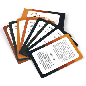 Cartes en papier pour apprendre par cœur les prières, les Dix Commandements et <span class=keywords><strong>le</strong></span> <span class=keywords><strong>Credo</strong></span> <span class=keywords><strong>des</strong></span> Apôtres – Cartes religieuses pour l'étude de la foi - Product Image 3