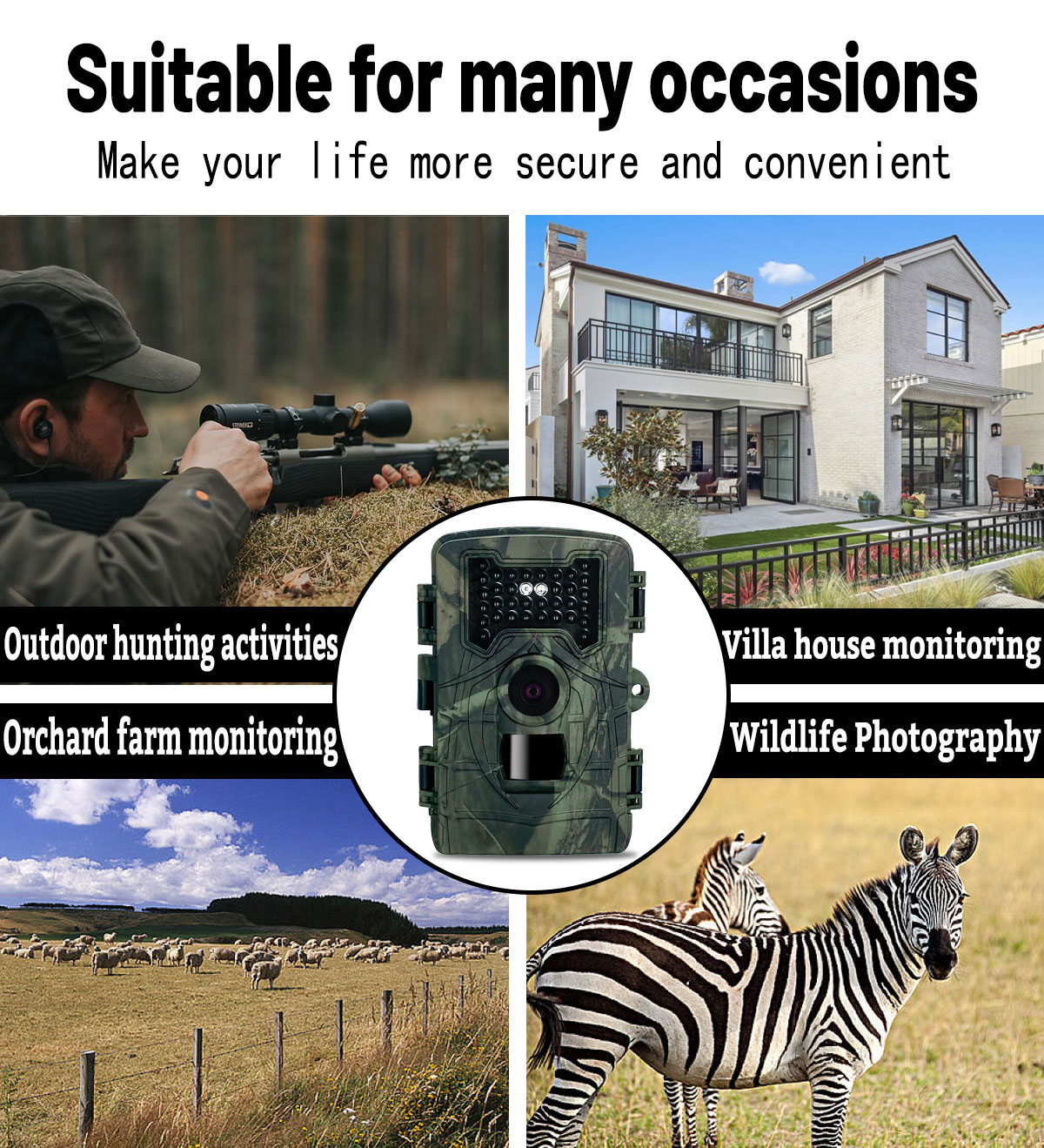 PR2000 Trail Camera 34pcs 36MP IR LED 4K
