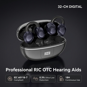 SUPER SEPTEMBER Aide auditive sans fil Bluetooth TWS Conception d'oreille ouverte Mini aide auditive Prothèse auditive rechargeable - Product Image 6