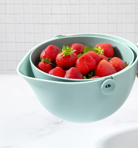 New Product Plastic Drain <b>Basket</b> Home Kitchen Multi-Functional Storage Colander for <b>Sink</b> Fruit Plate - Product Image 3