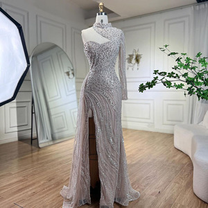 Bianco Nude monospalla sirena abiti da sera con Modulare serena collina LA72196 eleganti abiti da festa per donna - Product Image 1
