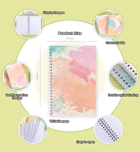 A4แบบเกลียวที่กำหนดเอง A5สมุดบันทึกโรงเรียนการออกกำลังกายวารสารส่งเสริมการขายการพิมพ์แบบกำหนดเอง - Product Image 2