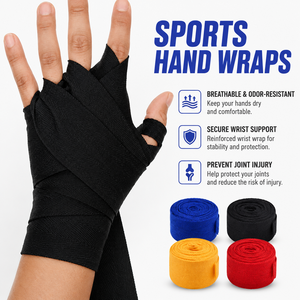 Vendas de <span class=keywords><strong>Boxeo</strong></span> de Algodón Personalizadas para Hombres y Mujeres, Vendajes Elásticos Absorbentes de Sudor para Soporte de Muñeca, para Entrenamiento de <span class=keywords><strong>Boxeo</strong></span> y Fitness, OEM - Product Image 5