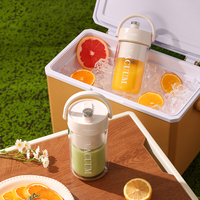 Premium BPA-vrije USB draagbare persoonlijke blenderbeker 330ml glazen fles verse sapcentrifuge min fruit Vitamer blender mixer voor smoothies