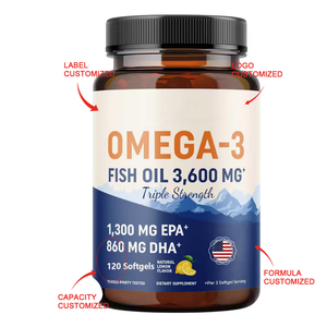Capsule di Olio di Pesce Omega 3 OEM con EPA DHA per Migliorare l'Immunità delle Donne, 120 Capsule Senza OGM - Product Image 4