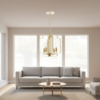 Lustre LED doré personnalisé de style chinois minimaliste, moderne et oriental pour salon, salle à manger, chambre et bureau