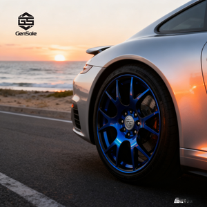 Jantes en alliage forgé chromé 15 <span class=keywords><strong>16</strong></span> <span class=keywords><strong>pouces</strong></span> Finition bleue pour voitures Gensole Marque Garantie 36 mois Compatible avec Mercedes // Audi - Product Image 4