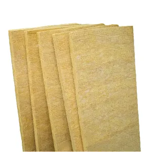 Hot Sale Customized Size 80K 50mm Insulation Rock Wool Board Industrial Style Fireproof Product Made of Basalt