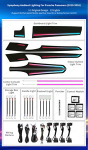 Kit d'éclairage d'ambiance intérieur <span class=keywords><strong>LED</strong></span> Symphony <span class=keywords><strong>pour</strong></span> Porsche Panamera 970 (2010-2016) - Accessoires de décoration - Product Image 2