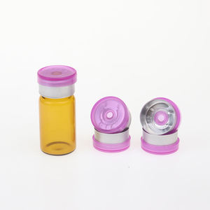 13mm <b>Bottle</b> Vial Sealing Cap Aluminum <b>Plastic</b> Combination Flip Top Tear Off Cap for Glass Vials - Product Image 5