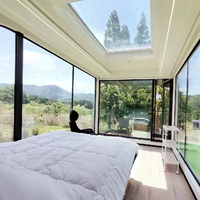 Haute qualité cadre en acier détachable moderne luxe minuscule Villa espace Capsule boutique entrepôt panneau sandwich conteneur maison
