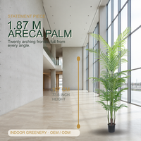 Künstliche Areca-Palme mit Mehrfachstamm im Topf für Innenraumdekoration Realistische Künstliche Grünpflanze