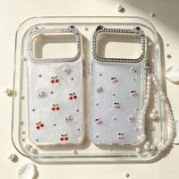 Coque de luxe 3D Papillon Lune avec Oreilles de Chat Scintillantes pour iPhone 18 17 16 15 14 - Étui Brillant et Adorable
