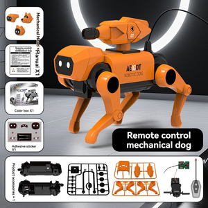 Giocattolo intelligente fai-da-te, cane <span class=keywords><strong>robot</strong></span> <span class=keywords><strong>telecomandato</strong></span>, set scientifico ed educativo per l'assemblaggio di un cane meccanico, kit di esperimenti di montaggio per ragazzi - Product Image 5