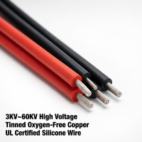 Fil de silicone UL3239 22 AWG 0,3 mm² flexible OFC, câble haute tension 3KV-60KV pour capteur automobile, véhicule électrique, robot, alimentation médicale