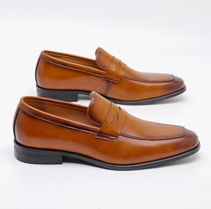 Genuine Leather Oxford High Top Platform Steel Toe Air Cushion <b>Slip</b> <b>On</b> Formal <b>Shoes</b> for <b>Men</b> Wedding Office Career Party Use - Product Image 1