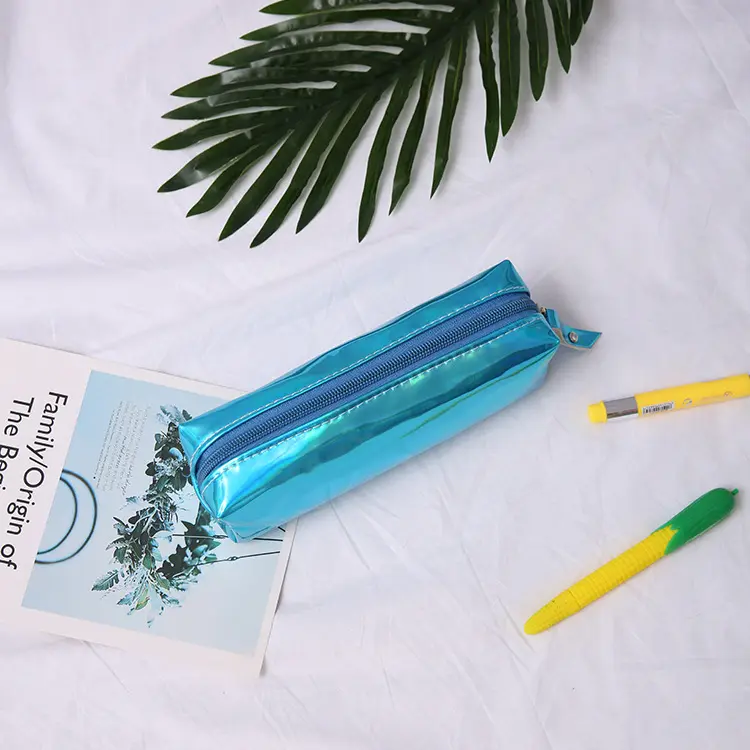 핫 세일 사용자 정의 홀로그램 무지개 빛깔의 레이저 파우치 편지지 연필 케이스 가방 연필 케이스