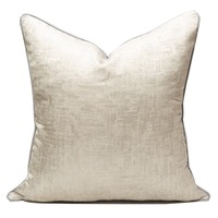 Taie d'oreiller moderne à texture tissée marron crémeux doré pour canapé pour maison salon coussin décoratif