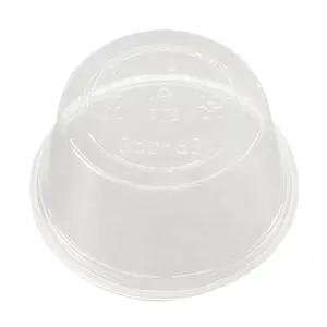 Plástico ecológico transparente para servir molho, recipiente e tampa de plástico biodegradável transparente de qualidade alimentar