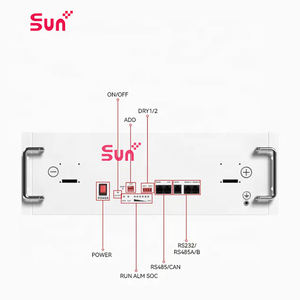 Batterie au lithium SunPlus 5KWH, stock US, LiFePO4, empilable, montage mural, protection IP65, communication Bluetooth/WiFi, hybride pour la maison - Product Image 2