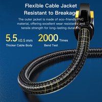 SAMZHE Cable de Conexión de Red Cat7 SSTP de 10 Gbps y 30 AWG, Cable de Cobre Puro Trenzado, Cable de Puente Ethernet de Par Trenzado de 5.50 mm