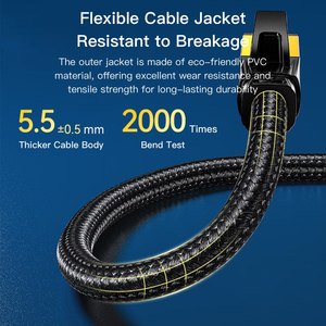 SAMZHE <span class=keywords><strong>Cable</strong></span> <span class=keywords><strong>de</strong></span> Conexión <span class=keywords><strong>de</strong></span> Red Cat7 SSTP <span class=keywords><strong>de</strong></span> 10 Gbps y 30 AWG, <span class=keywords><strong>Cable</strong></span> <span class=keywords><strong>de</strong></span> Cobre Puro <span class=keywords><strong>Trenzado</strong></span>, <span class=keywords><strong>Cable</strong></span> <span class=keywords><strong>de</strong></span> Puente Ethernet <span class=keywords><strong>de</strong></span> <span class=keywords><strong>Par</strong></span> <span class=keywords><strong>Trenzado</strong></span> <span class=keywords><strong>de</strong></span> 5.50 mm - Product Image 4