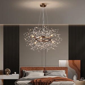 Nordic dining room hanging pendant <b>light</b> creative luxury nordic modern dandelion <b>crystal</b> <b>chandelier</b> - Product Image 5