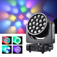 19*40W RGBW 4 in1 Zoom LED Moving Head Bühnen licht Bee Eye Zoom Bunte Strahl beleuchtung mit LED-Streifen für DJ Dicso Party Events