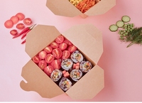 Boîte en papier pour fast-food, poulet frit, hamburger, frites, ailes de poulet, en-cas de rue, emballage alimentaire