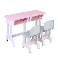 Ensemble de meubles de maternelle en plastique pour salle de classe préscolaire bureau et chaise d'école primaire pour enfants lecture étude apprentissage