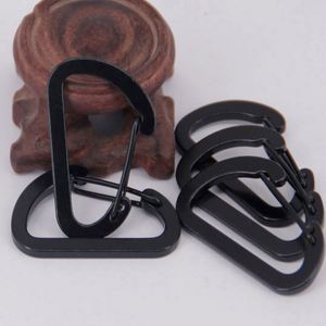 Custom Engraved Logo Matt Black Portable Lightweight <b>Snap</b> Spring <b>Hook</b> Mini Aluminum Alloy D Shaped Metal Carabiner Clip for - Product Image 3