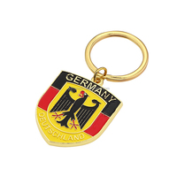 Llavero Colgante Redondo Personalizado con Mapa de Alemania, Estilo Vintage, de Metal y Aleación con Resina Epoxi, Recuerdo de Berlín
