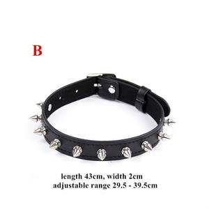 Collar de cuero sintético con remaches Punk, ataduras de Bondage BDSM, fetiche, esclavo de perro, Bondage, cuello - Product Image 3