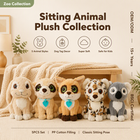 Peluche Kawaii, Animal en Peluche Mignon, Lapin, Chiot, Léopard, Koala, Jouet Doux Assis pour Enfants, Cadeau, Décoration Maison, 5 Styles