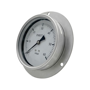 การเชื่อมต่อด้านหลังสแตนเลส Oem <span class=keywords><strong>ss</strong></span> 0-250 บาร์เกจวัดแรงดันหน้าแปลน - Product Image 3