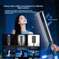 Luces de Video RGB, Luz de Relleno para Fotografía, Portátil, con Soporte, Clasificación IP65, Regulable, 220V, para Grabación en Exteriores, Vlogging, Nocturna