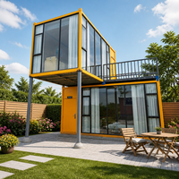Maison conteneur préfabriquée modulaire isolée en acier, prête à l'emploi, de 20 pieds, démontable, portable, en kit, pour usage hôtelier