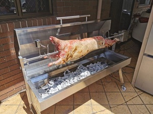 <span class=keywords><strong>Asador</strong></span> Giratorio Resistente de Acero Inoxidable, Altura Ajustable, para Exteriores, Camping y Barbacoa - Product Image 6