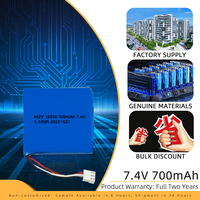HiZY OEM 7.4V 700mAh 18350 Baterai Lithium-ion Isi Ulang CC/CV Perangkat Portabel Kapasitas Tinggi Kepadatan Energi