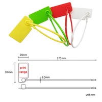 Sceaux en plastique PP/PE inviolables et auto-scellants avec numéros de série, longueur 175 mm, pour cosmétiques, articles de luxe, conteneurs et camions