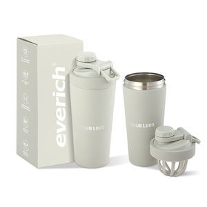 スポーツBPAフリーシェーカーカップカスタムロゴシェーカーカップ二重壁ステンレス真空シェーカーカップジムタンパク質 - Product Image 2