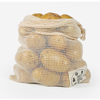 Groothandel 100% Natuurlijke Eco-Vriendelijke Biologisch Katoenen String Draagtassen Supermarkt Winkelen Fruit Groente Mesh Tassen
