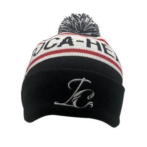 <span class=keywords><strong>Bonnet</strong></span> OEM pour hommes <span class=keywords><strong>Bonnet</strong></span> d'hiver à <span class=keywords><strong>pompon</strong></span> brodé Jacquard personnalisé noir <span class=keywords><strong>blanc</strong></span> manchette tricot voyage approprié caractéristiques communes du tissu - Product Image 3