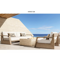 Ensemble de canapé de jardin en bois et tissu inclinable moderne et simple, 7 places, meubles de salon, designs modernes