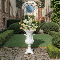 Antique en plastique style romain décor extérieur urne planteur jardin piédestal vase support pour fleurs pépinière maison plantation extérieur décor
